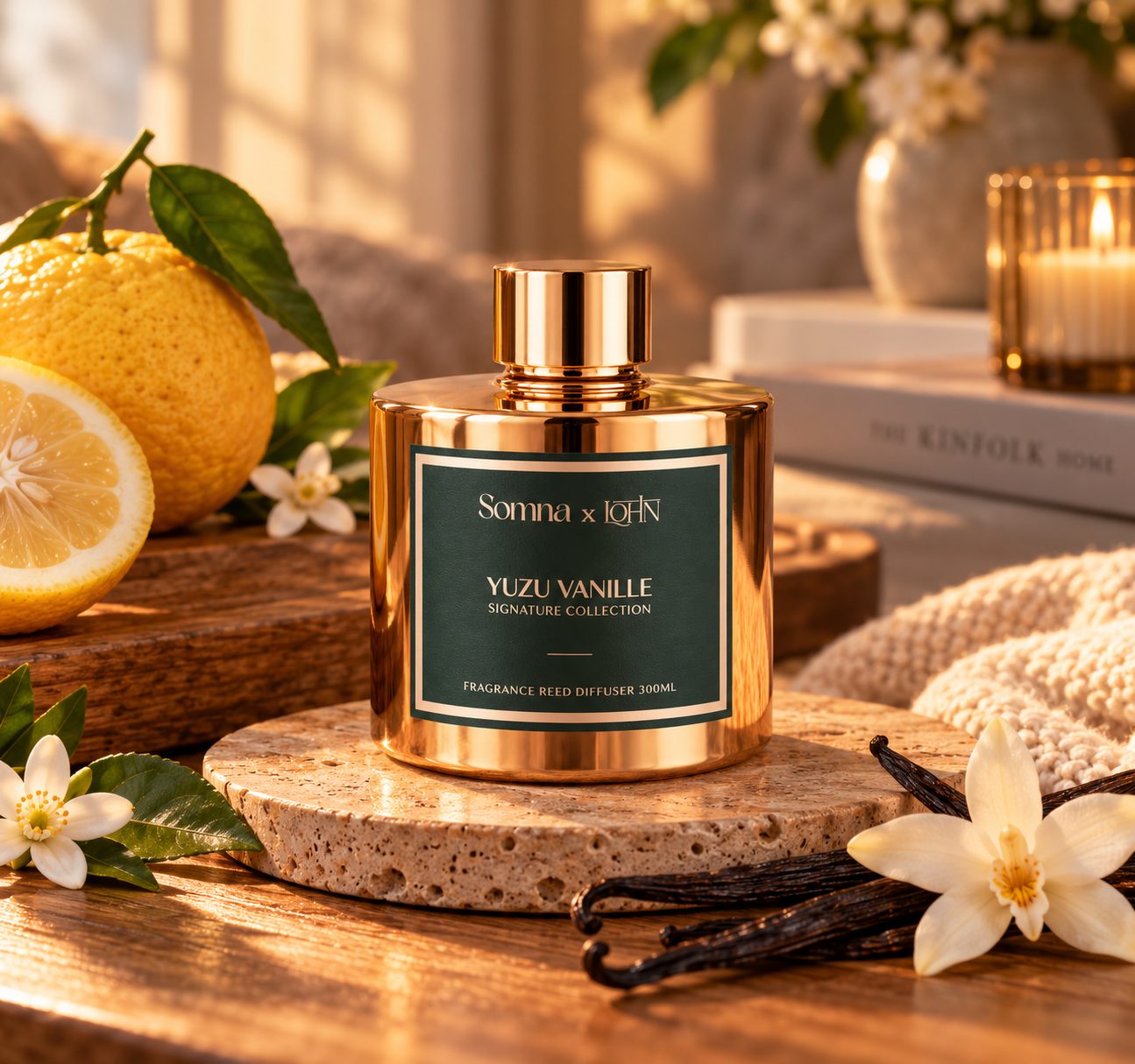 Fragrance Reed Diffuser — Yuzu Vanille (Signature Collection) — view 2