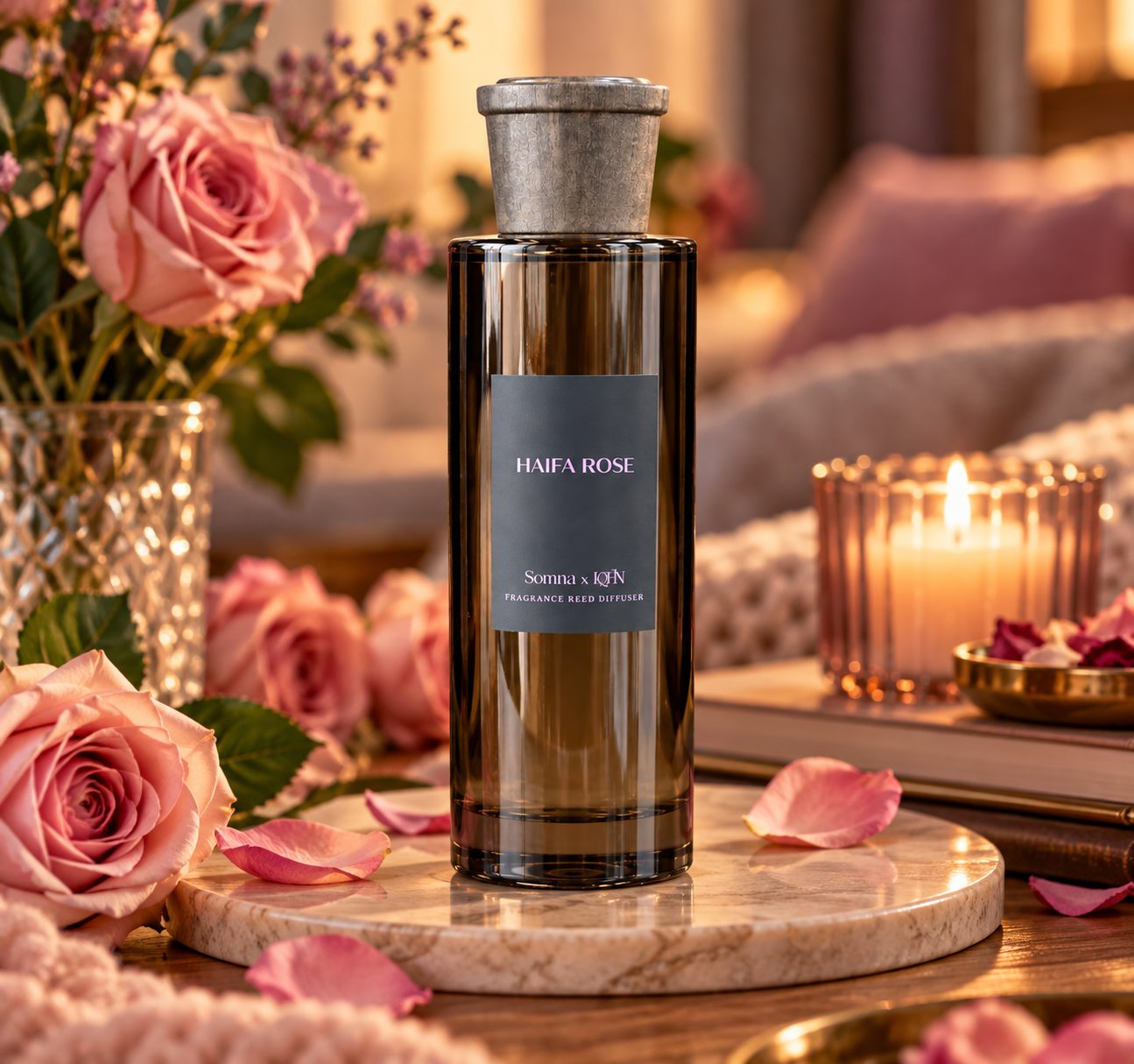 Fragrance Reed Diffuser — Haifa Rose — view 2