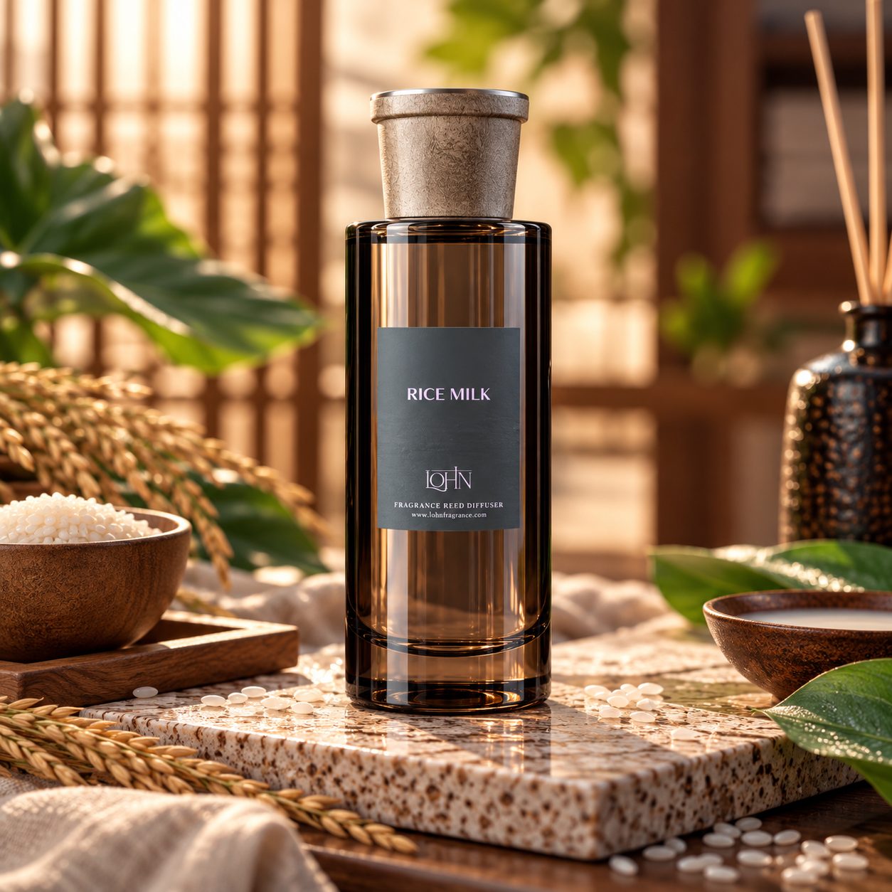 Fragrance Reed Diffuser — Rice Milk — view 2