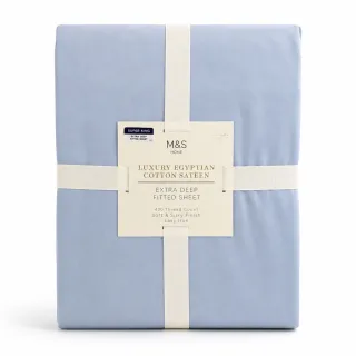 M&S Home Luxury Egyptian Cotton Sateen Deep Fitted Sheet