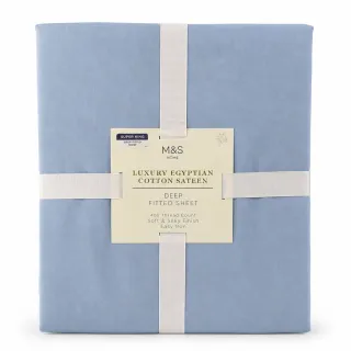 M&S Home Luxury Egyptian Cotton Sateen Deep Fitted Sheet