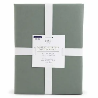 M&S Home Luxury Egyptian Cotton Sateen Extra Deep Fitted Sheet