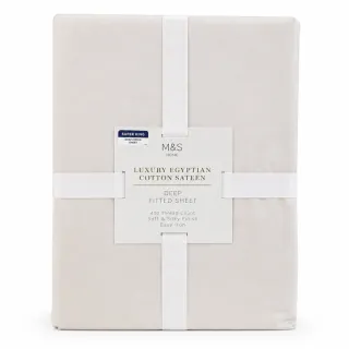 M&S Home Luxury Egyptian Cotton Sateen Deep Fitted Sheets