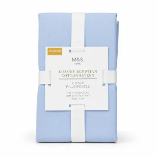 M&S Home Luxury Egyptian Cotton Sateen 2 Pack Pillowcases
