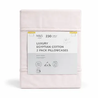 M&S Luxury Egyptian Cotton 2 Pack Pillowcases