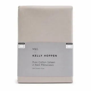 M&S X Kelly Hoppen Pure Sateen 2 Pack Pillowcases