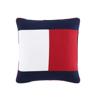 Tommy Hilfiger TH Flag Seersucker Square Throw Pillow