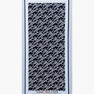 Tommy Hilfiger Allover Script Monogram Beach Towel