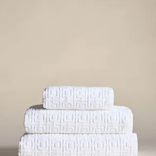 M&S Kelly Hoppen Ultimate Turkish Cotton Geometric Bath Sheet