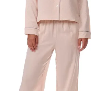 Tommy Hilfiger Women's Notch Top & Long Pant 2 Piece Pajama Set