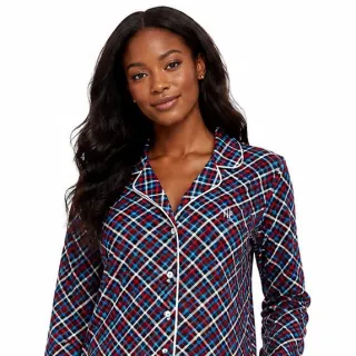 Tommy Hilfiger Women's Long Sleeve Girlfriend Sleep Pajama Set Pj