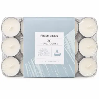 Fresh Linen Scented Tea Light Candles