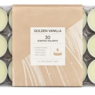 Golden vanilla Scented Tea Light Candles