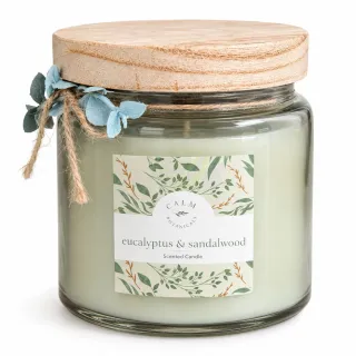 Calm Botanical - Eucalyptus and Sandalwood Scented Candle