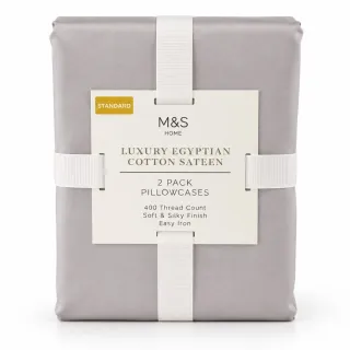 M&S Home Luxury Egyptian Cotton Sateen 2 Pack Pillowcases