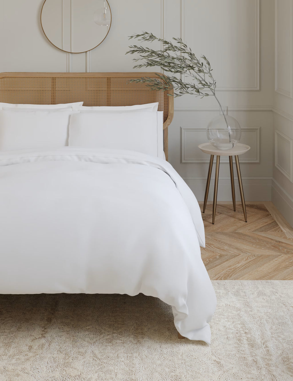 M&S 400TC Cot Sat Bedspread