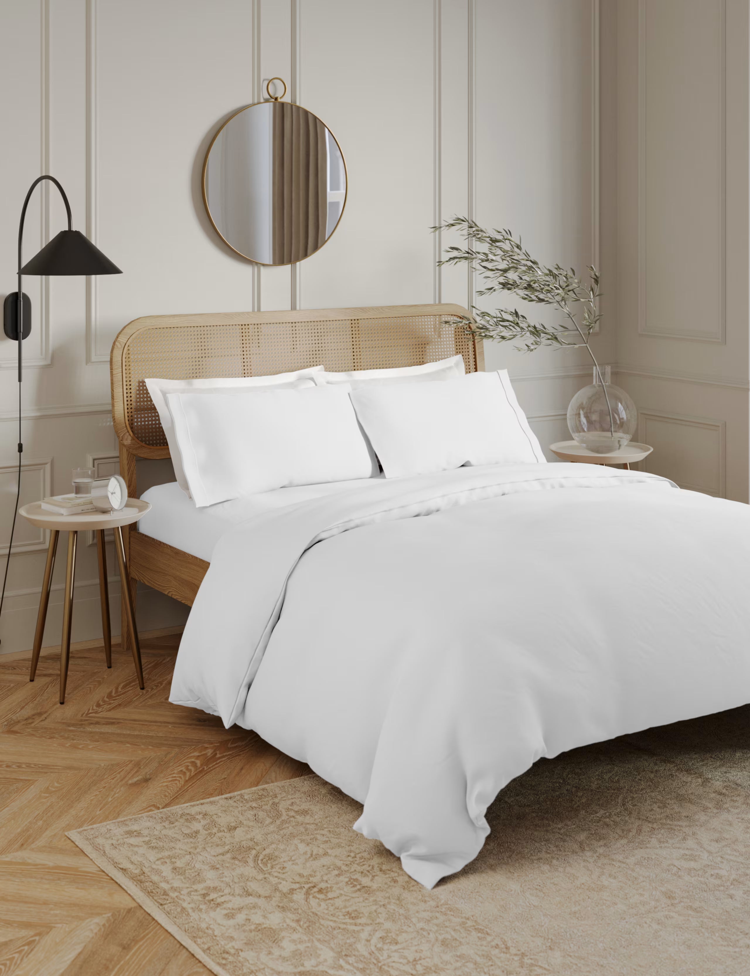 M&S 400TC Cot Sat Bedspread