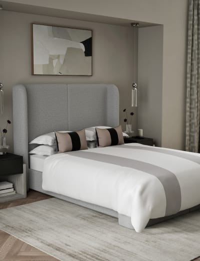 M&S X Kelly Hoppen Dbl Border Bedspread
