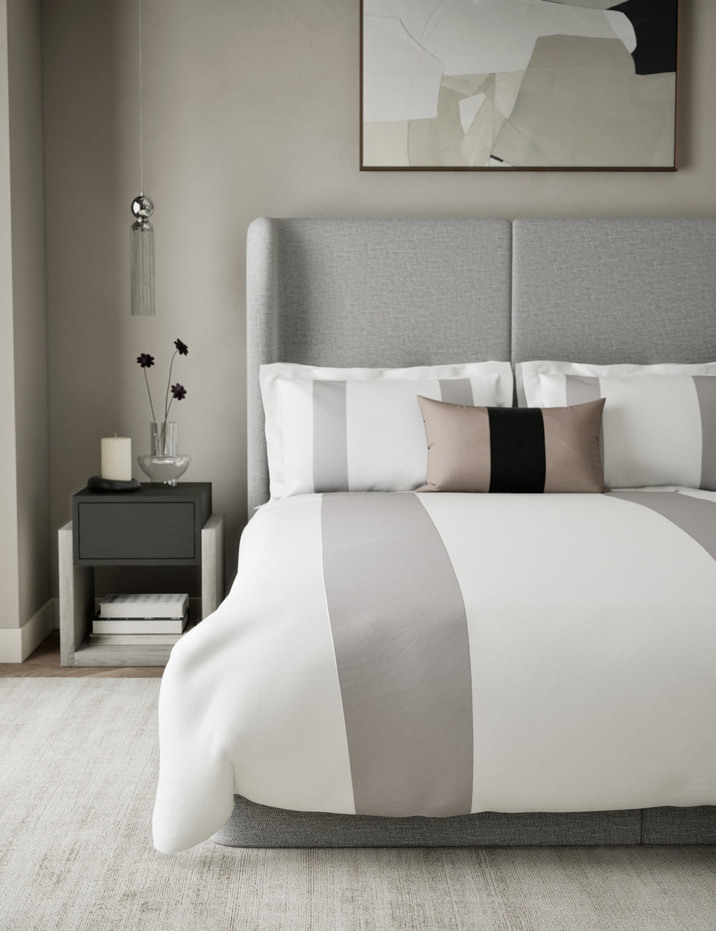 M&S Sateen Panel Bedspread