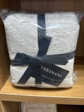 Vera Wang - King Duvet Cover Set, Textured Woven Bedding Set with Button Closure & Inner Corner Ties, 3 Piece Bed Set with Matching Pillowcases (Chenille Waffle Stripe Beige)