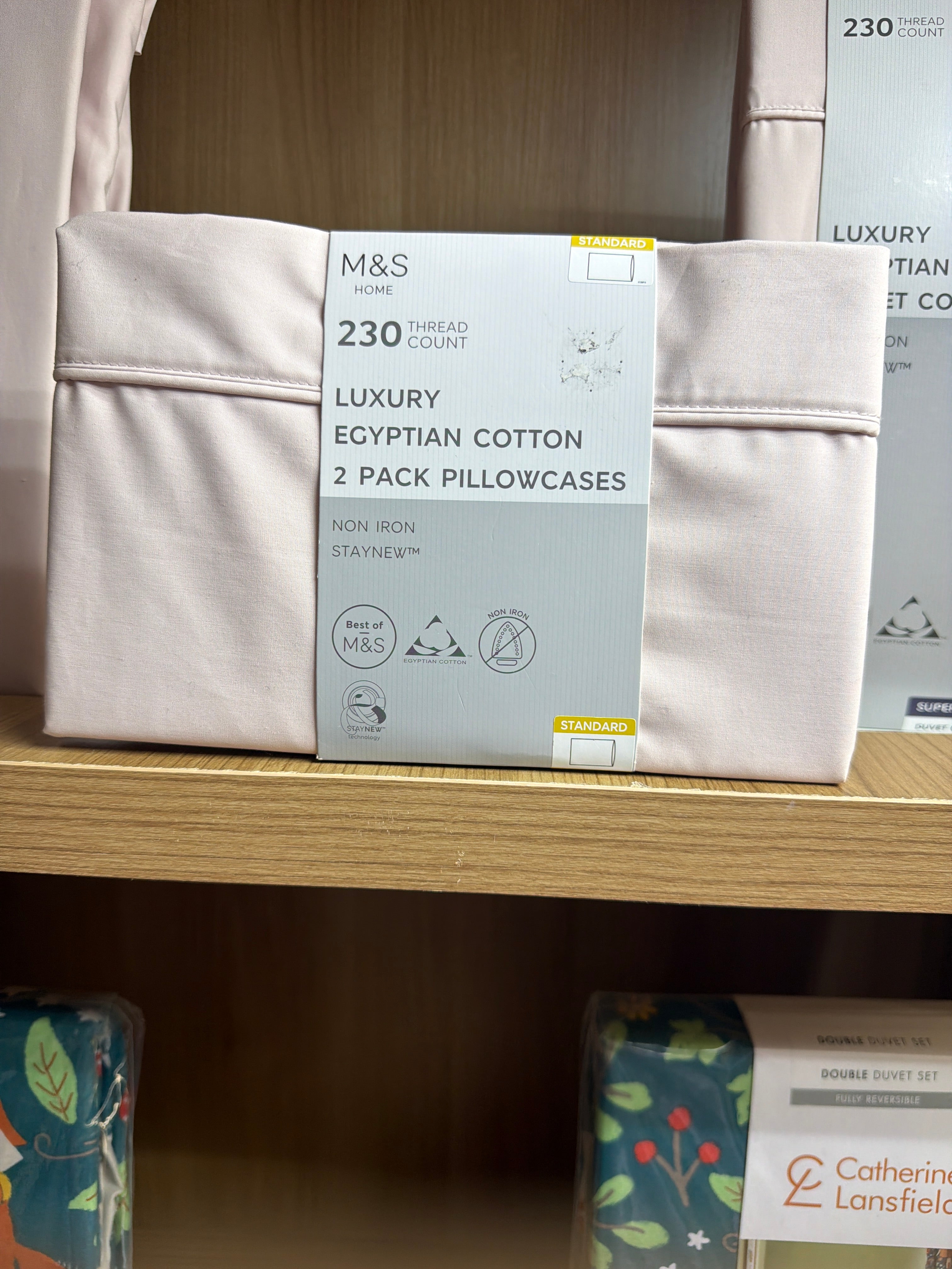 M&S Luxury Egyptian Cotton 2 Pack Pillowcases
