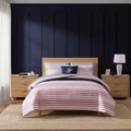 Tommy Hilfiger Mandalay Beach Stripe 3-Piece Ivory/White/Red Cotton Percale King Duvet Cover Set