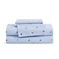 Tommy Hilfiger Nautical Flag 4-Piece Boathouse Blue Percale Cotton King Sheet Set