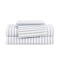 Tommy Hilfiger Joshua Tree Stripe 4-Piece White/Dark Blue/Red Percale Cotton King Sheet Set