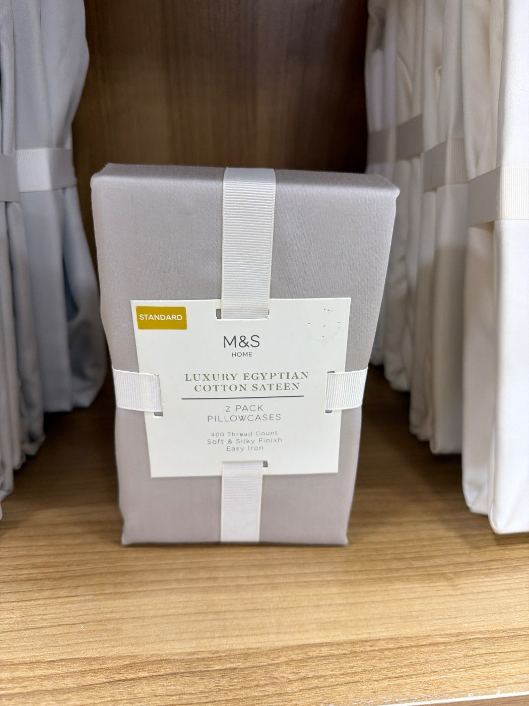 M&S Home Luxury Egyptian Cotton Sateen 2 Pack Pillowcases