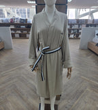 BOSS Home Cotton Dressing Gown / Bathrobe with Signature-Stripe Belt