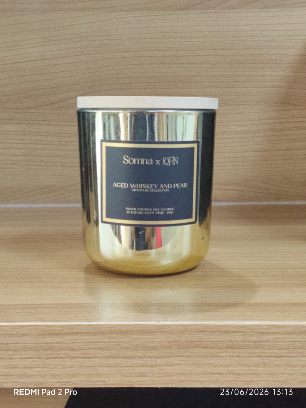 Hand Poured Soy Candle — Aged Whiskey & Pear (Signature Collection)