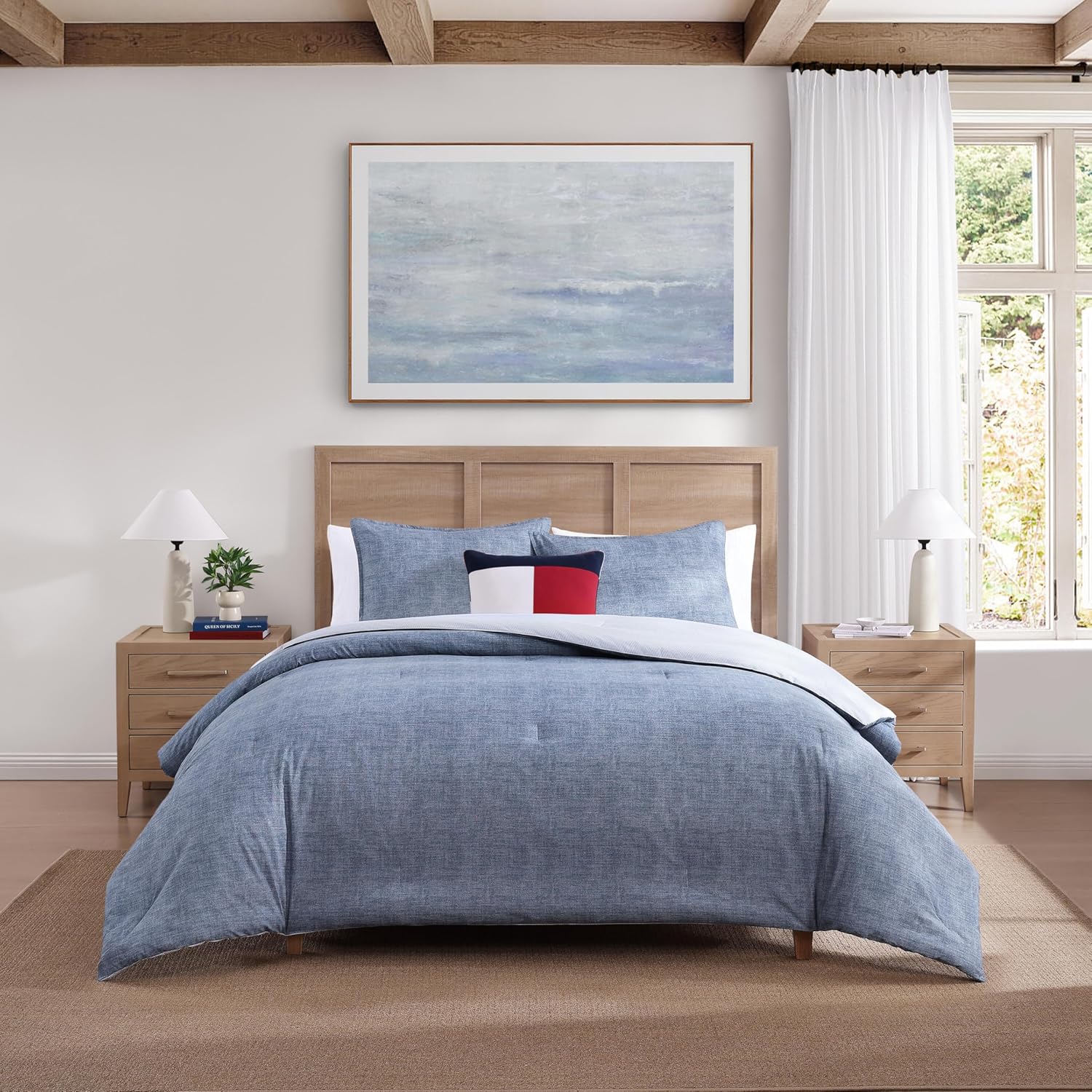 Tommy Hilfiger 100% Cotton Yarn Dye Comforter Set