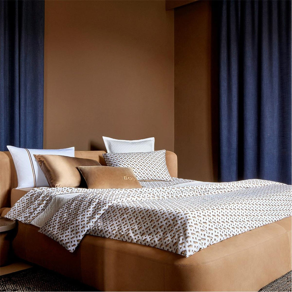 BOSS Home B Monogram Luxury Bed Linen Collection Fitted Sheet